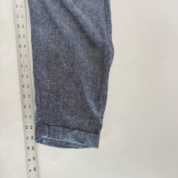 Old Navy Womens Linen Blend Jogger Pants Blue Heathered Drawstring Large - Picture 9 of 9